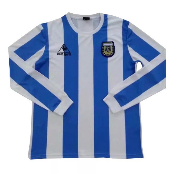 Maillot Football Argentine Domicile ML Retro 1986 Bleu